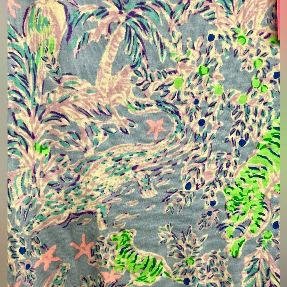 Lilly Pulitzer Geanna Short Sleeve Dress  Blue Peri The Turtle Package XS NWT - Picture 4 of 5